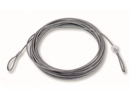 Ocelové napínací lano potažené PVC ø 4 / 5 mm, délka 13,20 m se 2 oky