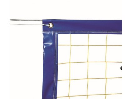 Sieť na plážový volejbal PP 2,3 mm, modrý okraj, pre ihrisko 9 x 18 m