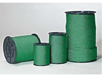 Pletená šňůra PP 12 mm, návin 100 m, zelená