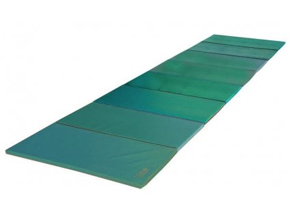 Žíněnka skládací 10-dílná, 500x100x3 cm, PE, zelená