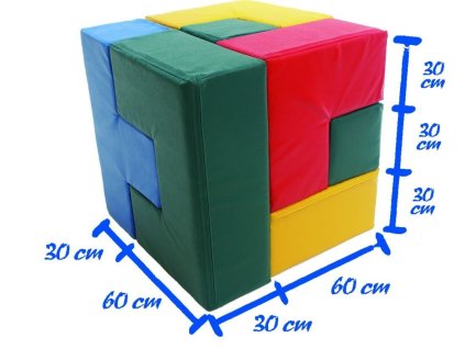 3-D sada stavebních dílců, 7-dílná