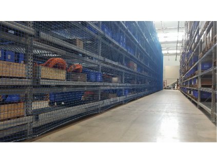 Bezpečnostní síť pro regály PP 5,0 mm 5,6 x 3,0 m, modrá