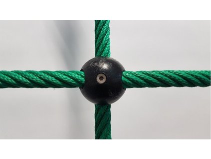 Lezecká sieť Herkules PES 16 mm, oká 12,50 cm, plastové gule, zelená