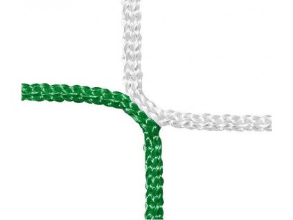 Fotbalová branková síť PP 3 mm, zelená/bílá