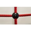 Lezecká sieť Herkules PES 16 mm, oká 25 cm, plastové gule, červená