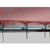 Bočná ochranná sieť PP 5 mm, 2,0 x 5,0 m, Isilink-Clip 20 ks, červená