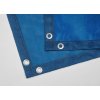 Kontejnerová plachta PE 320 g/m2, 2,9 x 5,0 m, modrá, gumová šňůra, nehořlavá úprava