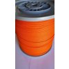 Pletená šnúra PP 4,5 mm šitá, oranžová, zosilnený okraj siete