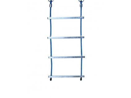 Lanový rebrík Herkules PES 16 mm, hliníkové priečky, 3 ks/m, modrý