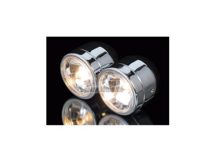 Universální přední světlo dvojité chrom