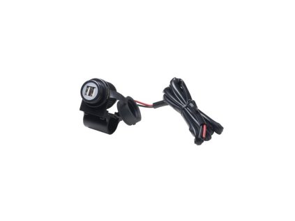 Zásuvka s 2xUSB výstupem pro motocykly, připojení na baterii, 2A
