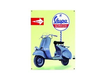 Plechová cedule - Vespa Servizio