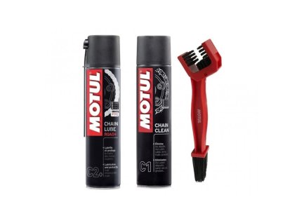 Sada na řetěz Motul Factory + Chain clean + kartáč zdarma