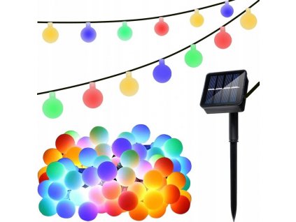ISO 15677 Solární dekorační řetěz girlanda 7 m 2V IP65