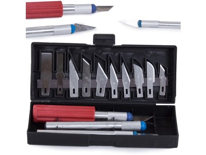 pol pl Noz nozyk modelarski skalpel 13 ostrzy etui zestaw 2193 1