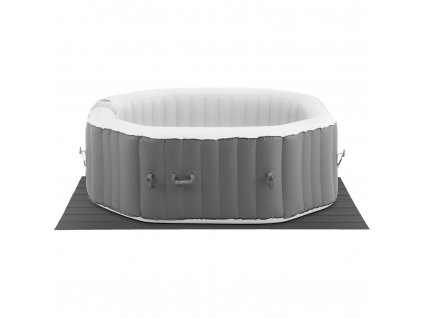 Nafukovací zahradní jacuzzi, 130 masážních trysek, 6 osob, 910 l, šedá a bílá