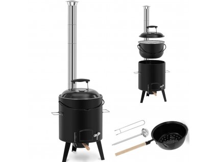 10013152 kuchnia polowa kociolek emaliowany z paleniskiem grill 14 l ean 4062859231048 hurtownia sklep