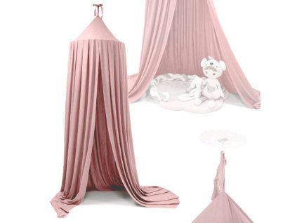 Baldachim kurtyna namiot tipi wiszacy jasny roz 156155 680x680