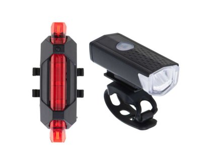 Lampka rowerowa LED zestaw tyl przod USB 108237(1) 680x680