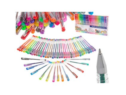 Dlugopisy zelowe kolorowe brokatowe zestaw 50szt 103495(1) 680x680