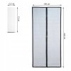 Malatec 12523 Moskytiéra do dveří s magnetky 80/90/100 x 210/220 cm černá