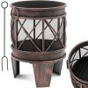 10090620 palenisko ogrodowe metalowe z pogrzebaczem 43 x 43 x 58 cm braz ean 4062859200846 hurtownia sklep