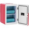 Mini pokojová lednice s funkcí ohřevu 12  240 V 6 l - červená