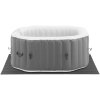 Nafukovací zahradní jacuzzi, 110 masážních trysek, 4 osoby, 600 l, šedá a bílá