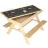 Meble ogrodowe dla dzieci stolik 2 lawki piaskownica tablica kredowa schowek 93 x 78 x 68 cm 150327