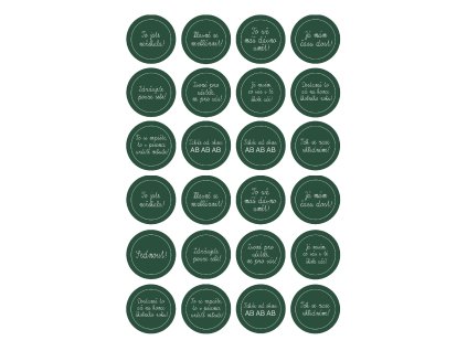 Sady samolepek 24 ks na list A5 HOTOVO8