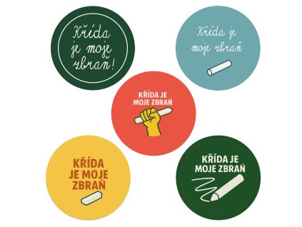Samolepka „Křída je moje zbraň“