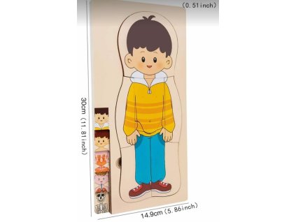 Vícevrstvé dřevěné puzzle - Chlapec