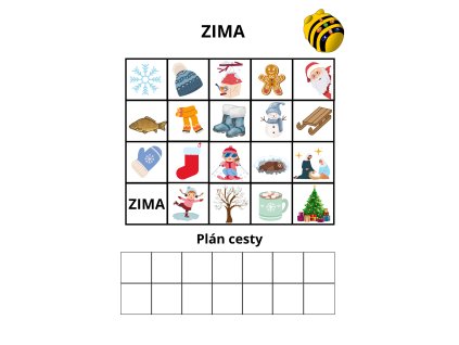 Sada plánů na programování Bee Bot - Zima
