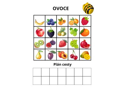 Sada plánů na programování Bee Bot - Ovoce