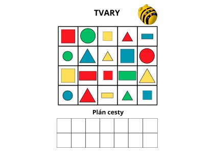 Sada plánů na programování Bee Bot - Tvary
