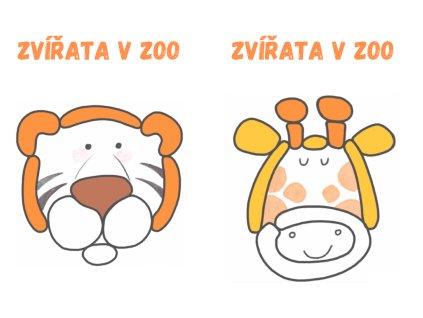 Podložky pod plastelínu - ZVÍŘATA V ZOO