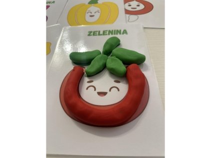 Podložky pod plastelínu - ZELENINA