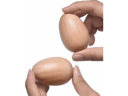 Dřevěné vajíčko Maracas (2ks)