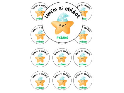 Motivační samolepky ,,Vím si obléknout pyžamo"