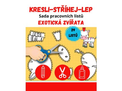 Exotické zvieratá kresli strihaj lep – CZ
