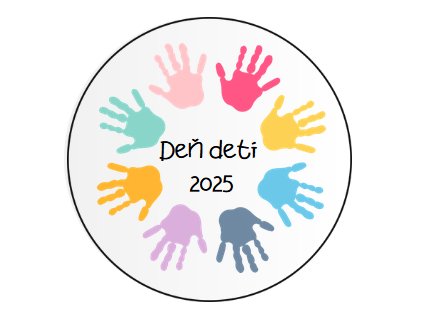 Odznak - MDD B (58mm) - (Možnosť doplnenia názvu Vašej školy)