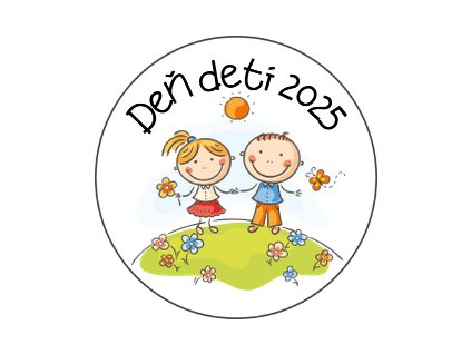 Odznak - MDD D (58mm) - (Možnosť doplnenia názvu Vašej školy)