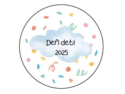 Odznak - MDD F (58mm) - (Možnosť doplnenia názvu Vašej školy)