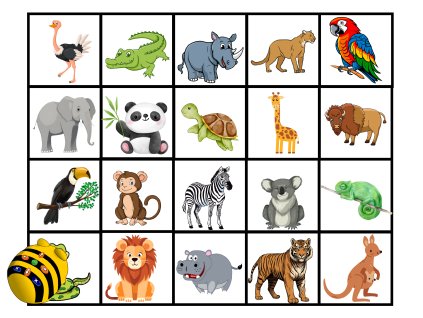 Podložka pod Bee-Bot - Exotické zvieratá