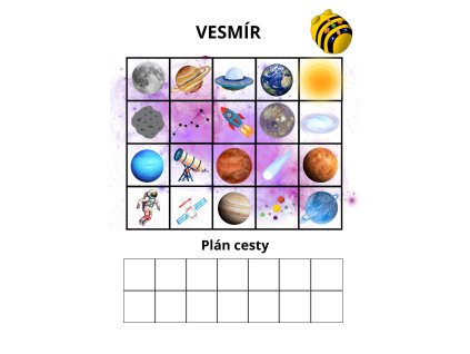 Sada plánov na programovanie Bee Bot - Vesmír