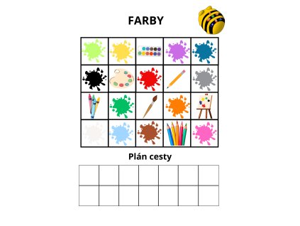 Sada plánov na programovanie Bee Bot - Farby