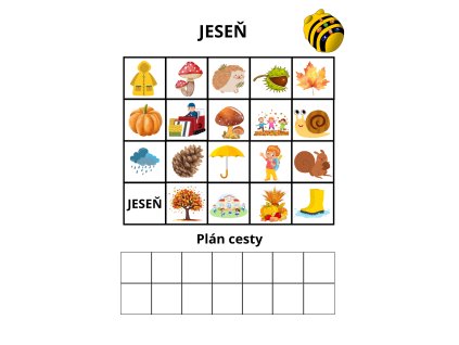 Sada plánov na programovanie Bee Bot - Jeseň