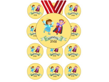 Medaile na vystrihovanie - Karneval B