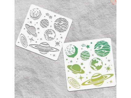 Šablóna na tupovanie/kreslenie - Vesmír