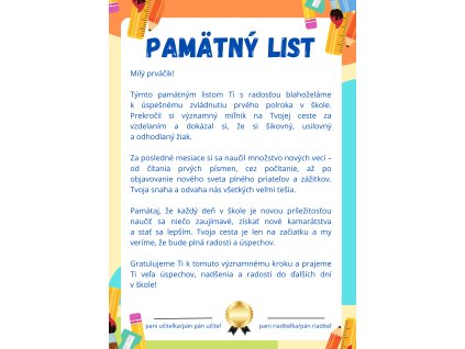 Pamätný list (1)